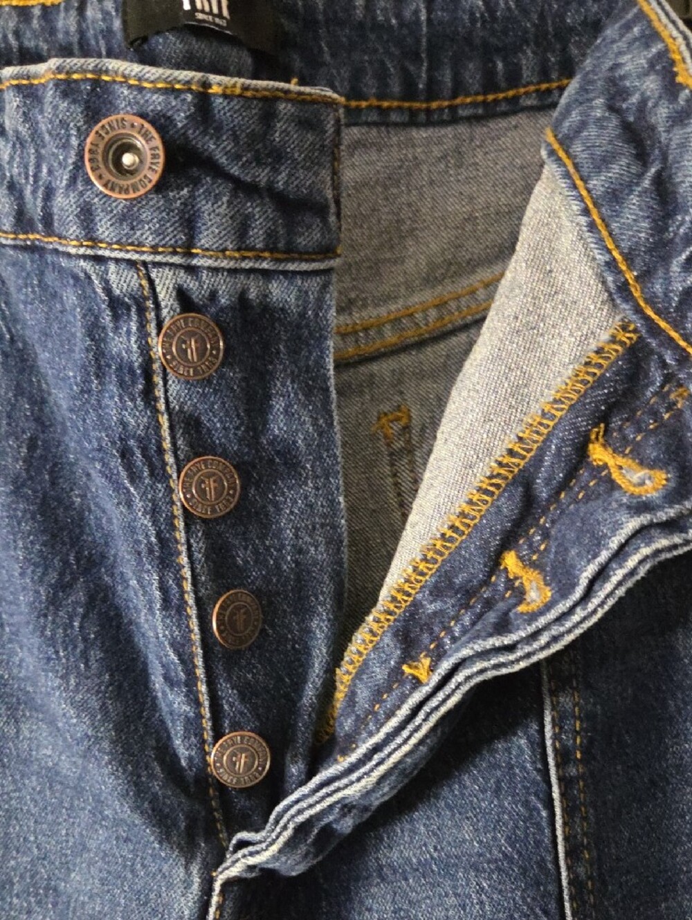 FRYE Dark Blue Barrel Jeans - Picture 5 of 6